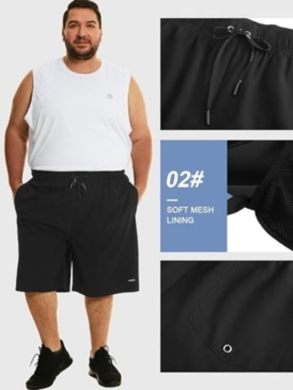 HOdo Mens Big and Tall Swim Trunks 11 inch with Mesh Liner Size 5x - NWT